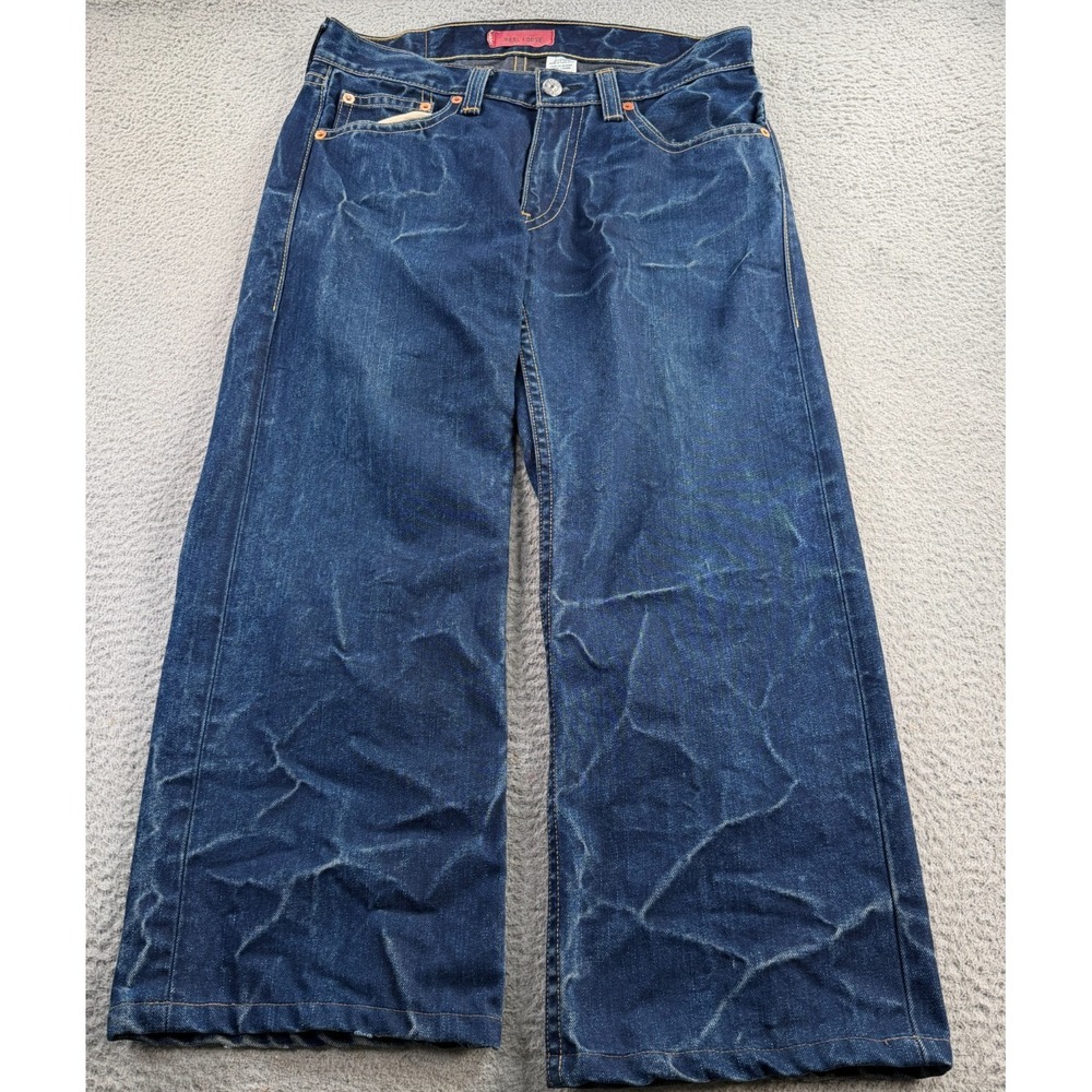 Levi's Type 1 Jeans Men's 36x27 Real Loose Fit Y2K Vintage 2003 Made Hong Kong